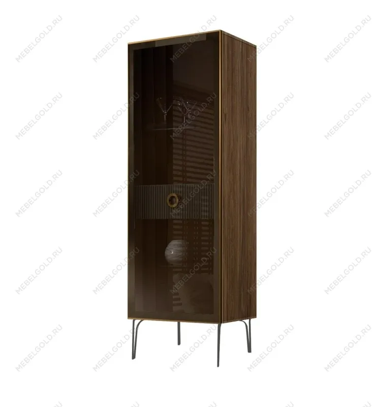 Витрина Bogemia Woodline Fi (Серый/Золото) БМВ1-1С