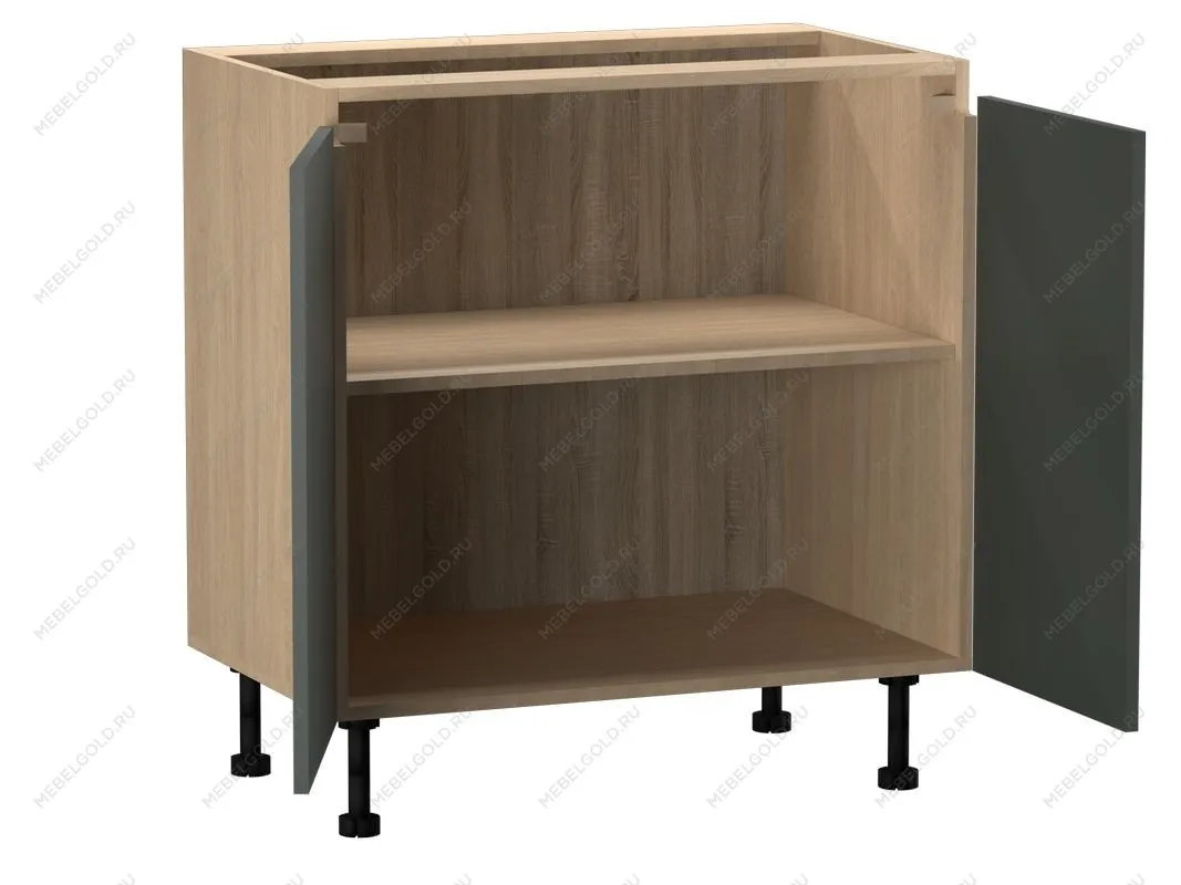 Стол С-80, Женева (800*520*870) Дуб Палермо/Зеленый матовый, 21914 | изображение 1