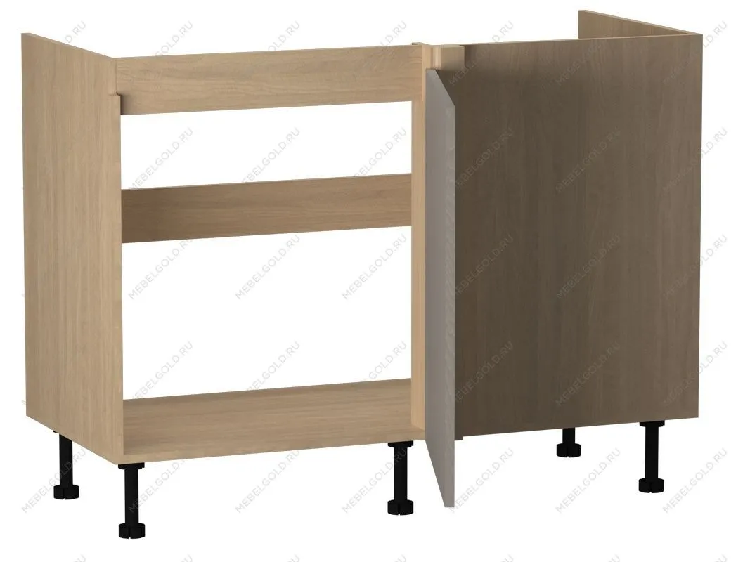 Стол под мойку угловой СМУ-120 левый, Женева (1154*534*870) Дуб Палермо/Серый камень , 22031 | изображение 1