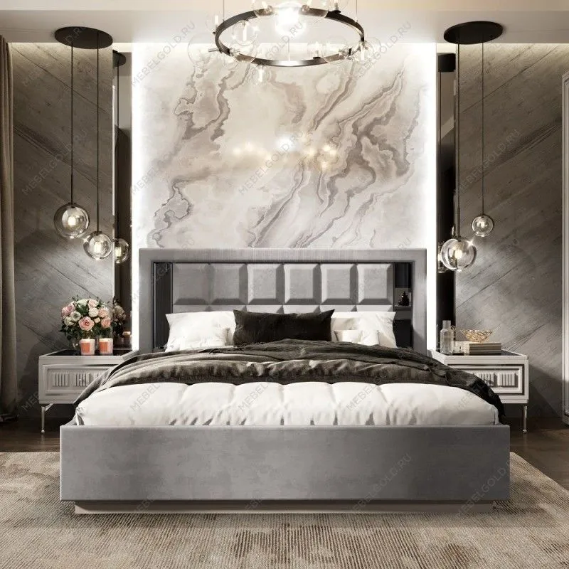 Кровать Замира 180x200 см серый камень | изображение 2