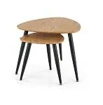 Комплект Halmar NICEA 2, 2 стола журнальных (дуб золотой/черный) | изображение 3