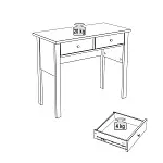 Стол туалетный Сага, 92х45, темно-бирюзовый/ясень | изображение 11