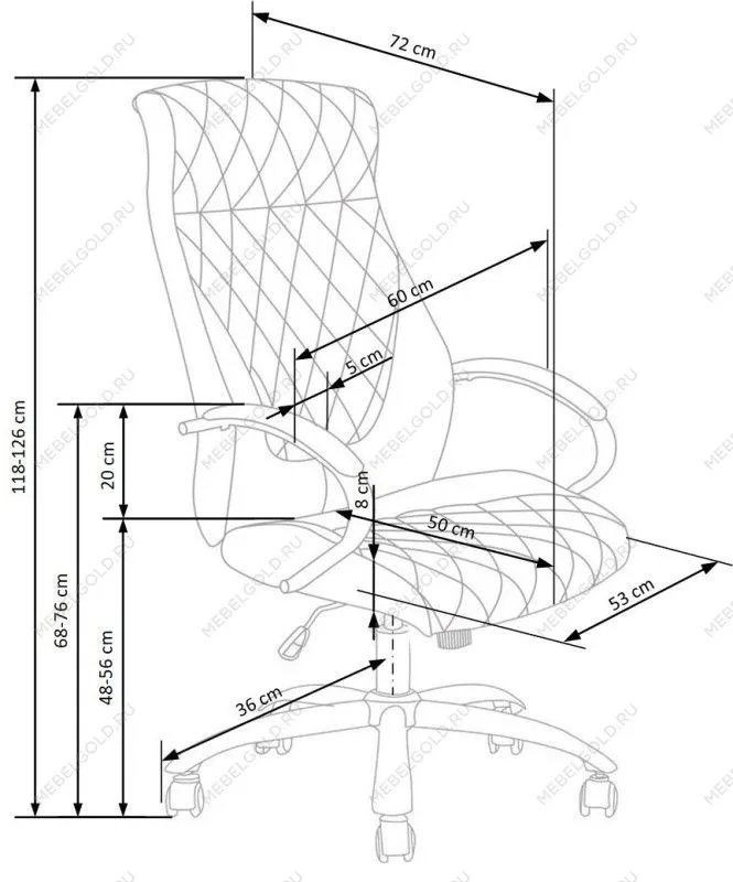 Кресло компьютерное Halmar HILTON (шоколад) | изображение 4