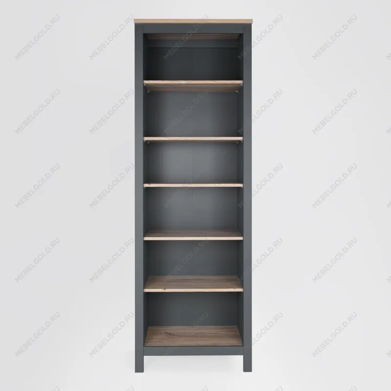 Стеллаж Сага, 70х42х215 см, серый/ясень | изображение 3