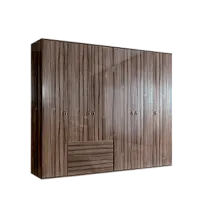 Шкаф 6-ти дверный с ящиками Римини (Орех империя/Серебро) РМШ2/61