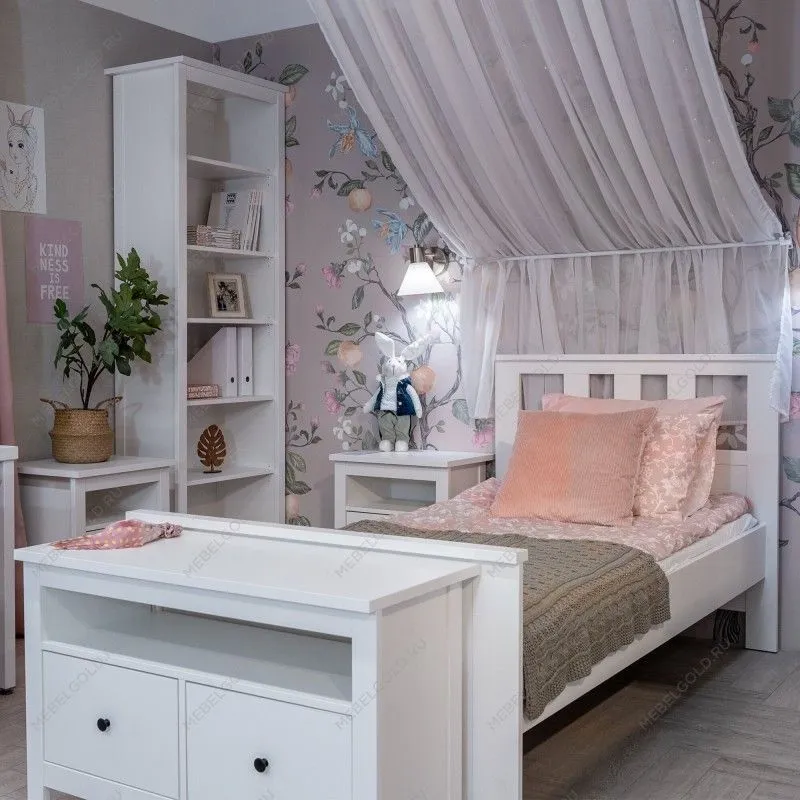 Кровать односпальная Сага, 90х200 см, белая | изображение 1