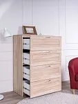 Комод Сириус, 4 ящика, 78х41х123 см, дуб сонома | изображение 2