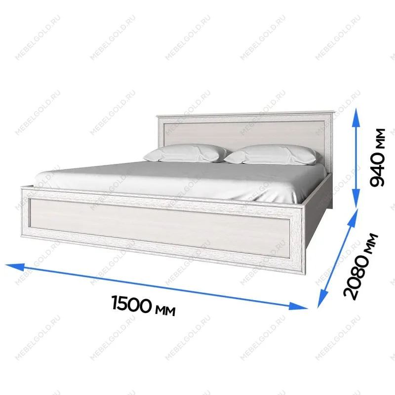 Кровать Тиффани 140 с подъемным механизмом вудлайн кремовый | изображение 2