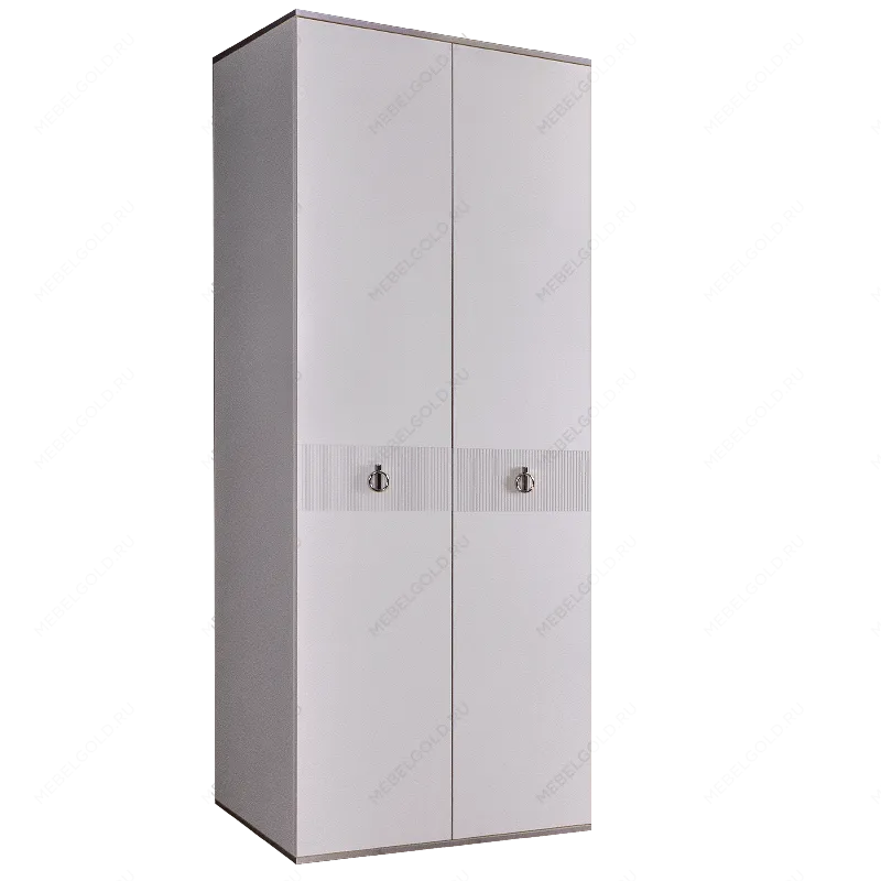 Шкаф 2-х дверный Римини СОЛО (Белый/Серебро) РМШ2/2(s)