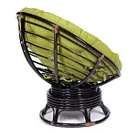 Кресло-качалка Papasan с подушкой Античный коричневый/флок Олива | изображение 8