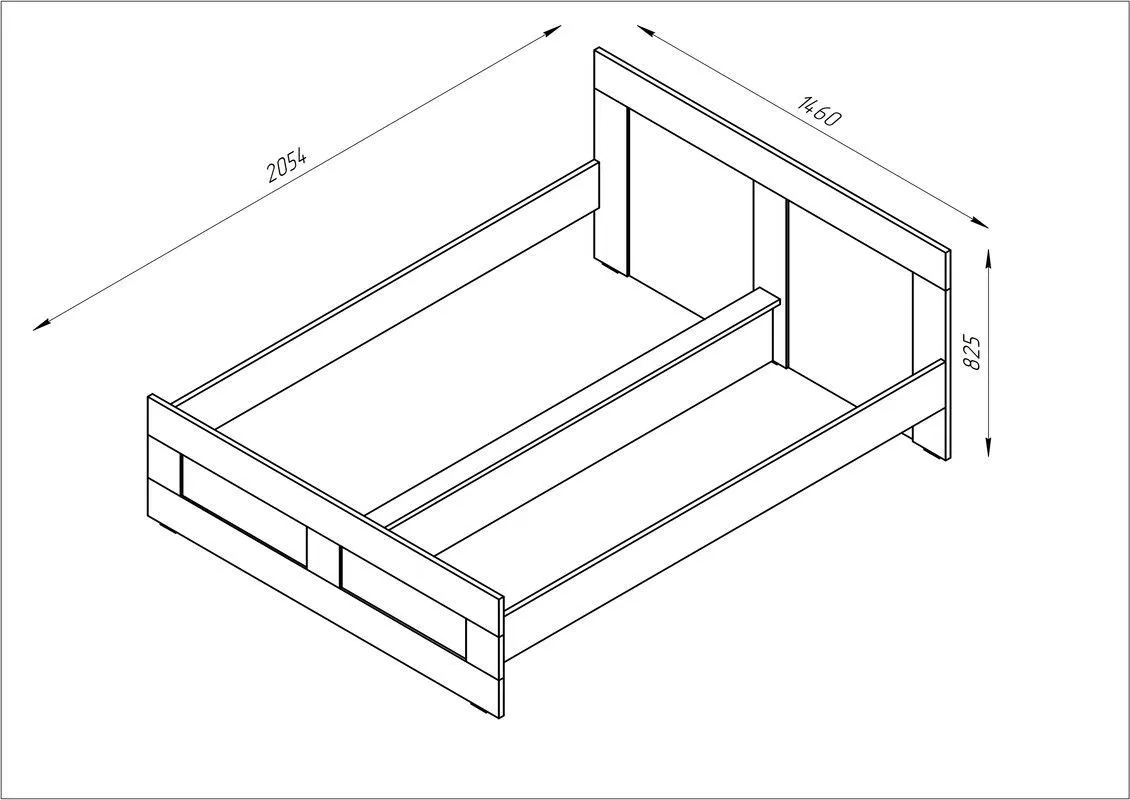 БРИМНЭС / СИРИУС кровать двойная ИКЕА / IKEA 140х200 сонома | изображение 3