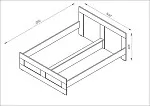 БРИМНЭС / СИРИУС кровать двойная ИКЕА / IKEA 140х200 сонома | изображение 3