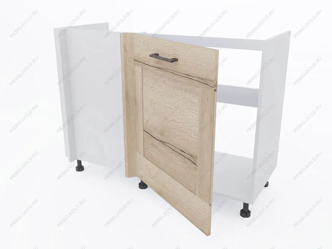 Стол под мойку угловой СМУ-120 правый, Дублин (1100*470*820) Дуб галифакс белый, 21675 | изображение 1