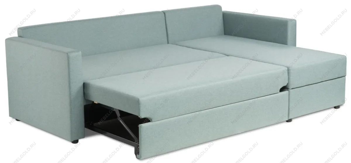 Диван-кровать ВАЛО, 230х91х72 см, короткий подлокотник, мятно-серый | изображение 4