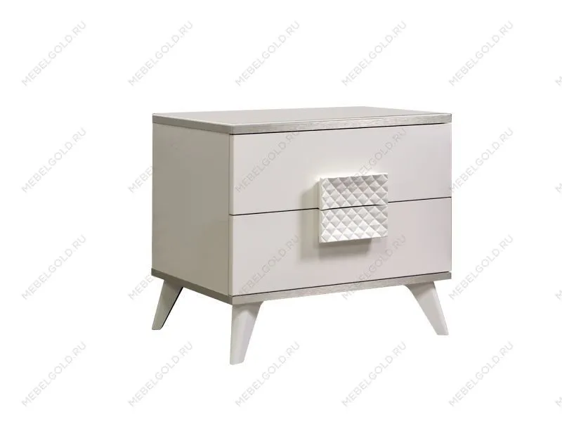 м. Марьина Роща - Тумба прикроватная (левая/правая) Диора слоновая кость/серебро ДТП-1