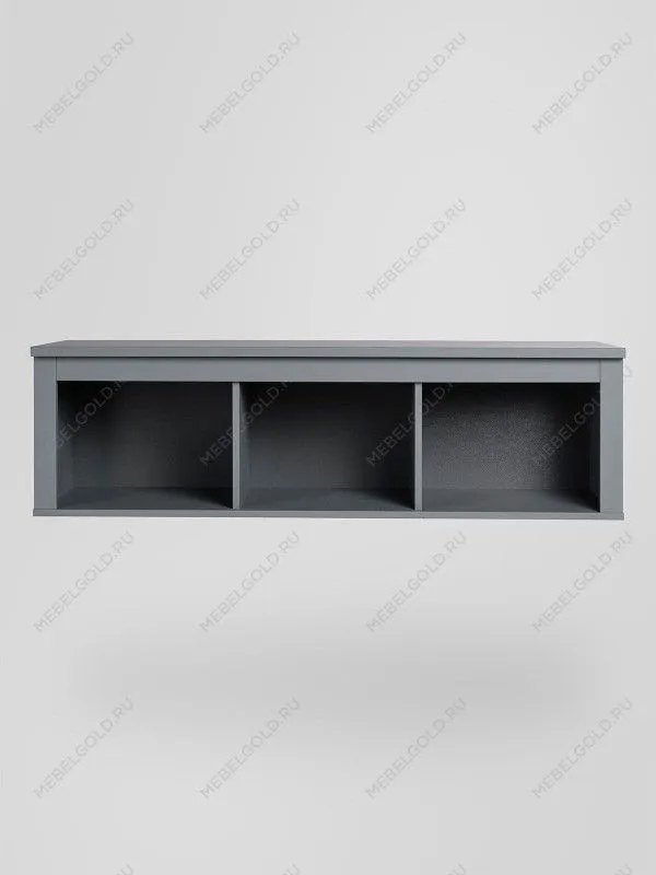 Полка навесная Сага, 3 секции, серая | изображение 5