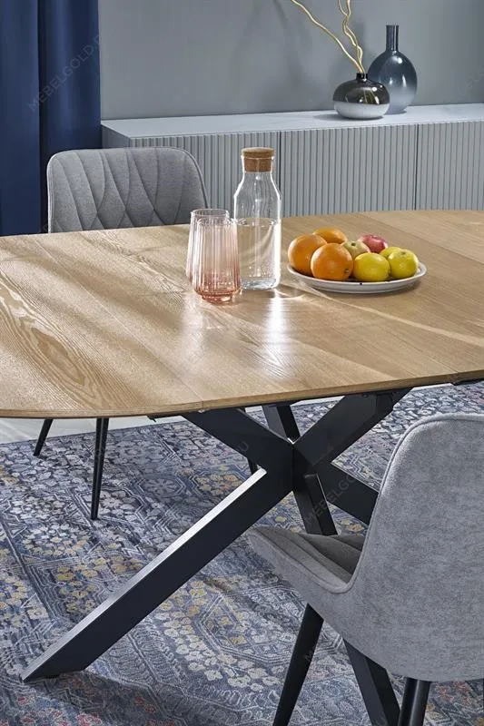 Стол обеденный Halmar ACORD раскладной (натуральный/черный) | изображение 2