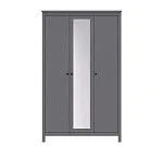 САГА шкаф 3 двери с зеркалом серый | изображение 1