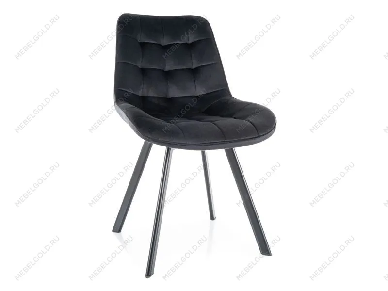 Стул кухонный Signal MONTI Velvet Bluvel 19 поворотный (черный/черный)