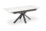 Стол обеденный Halmar PLATAN 140 (белый мрамор/черный) | изображение 2