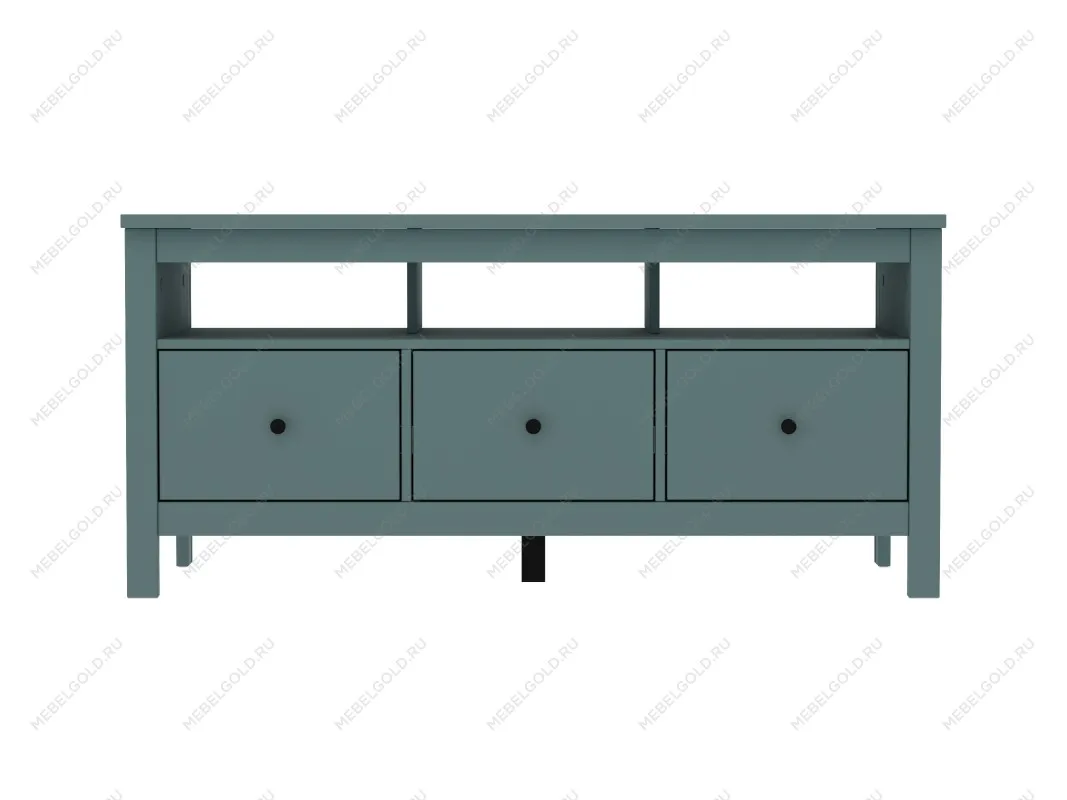 Тумба ТВ Сага, 3 ящика, 131х42х63 см, темно-бирюзовая | изображение 13