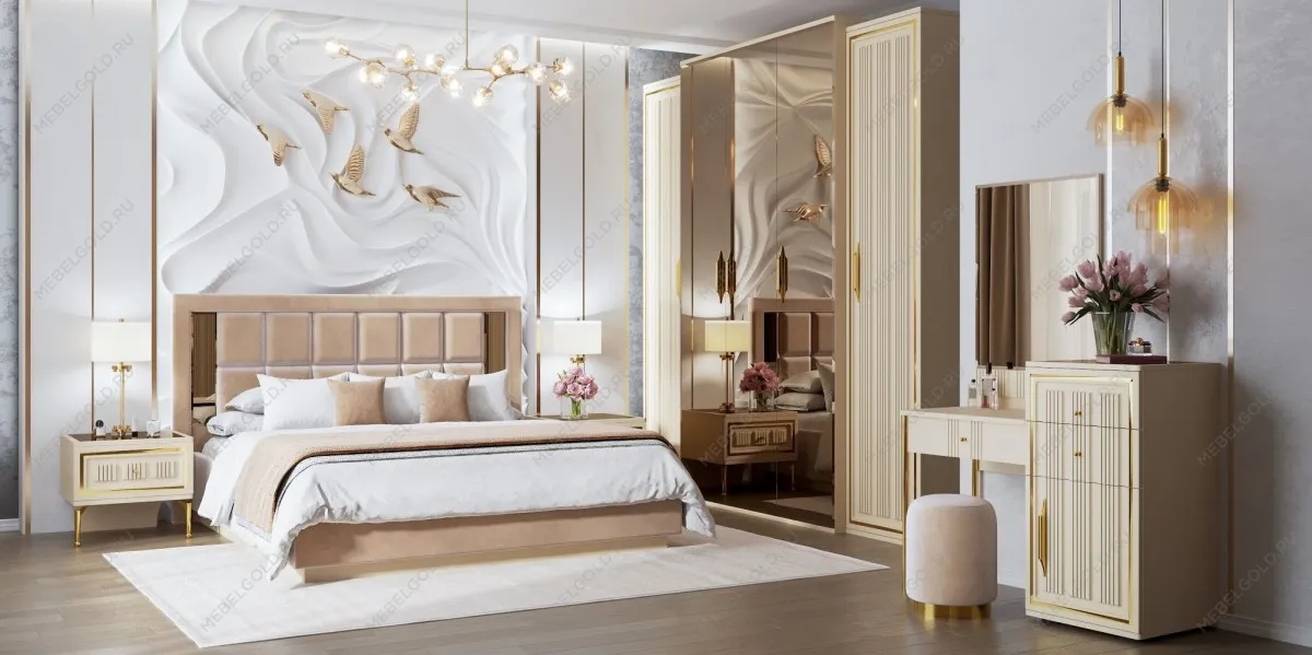 Шкаф Замира 4-дверный бежевый | изображение 3