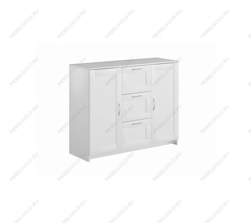 BRIMNES / СИРИУС тумба ИКЕА / IKEA 2 двери и 3 ящика 117х95 белая | изображение 3