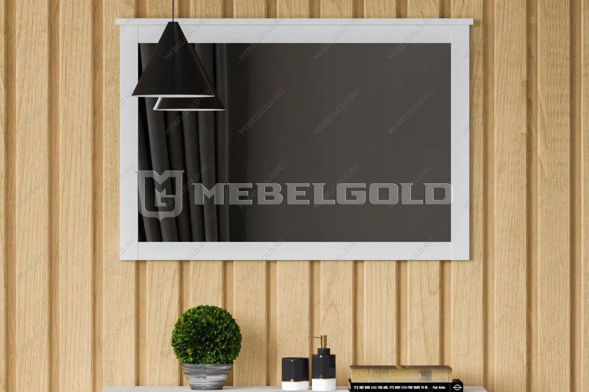 Зеркало Ева (Хельга) LUS/90 белый | изображение 1