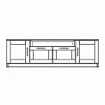 Тумба для ТВ Сириус, 2 двери и 2 ящика, 156х41х47 см, белая | изображение 16