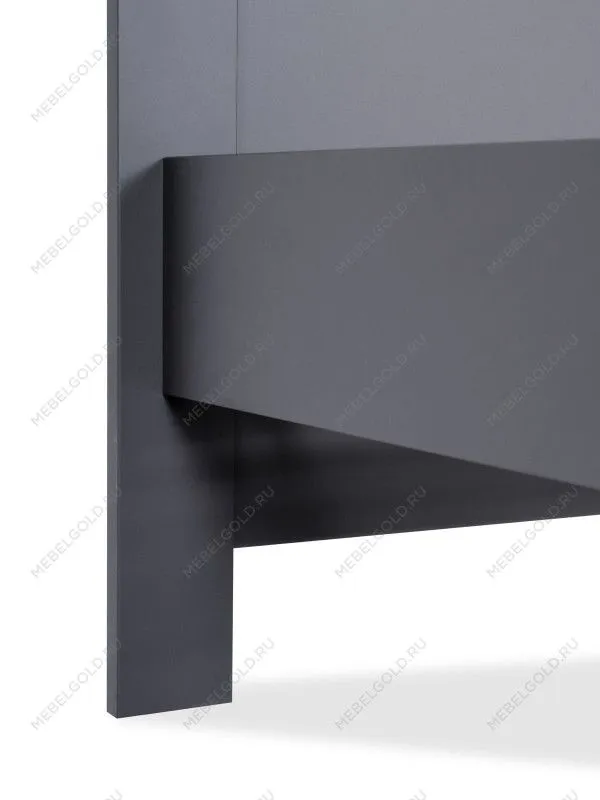 Кровать двуспальная Сага, 160х200 см, серая | изображение 3