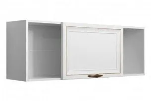 Полка навесная книжная Натали белый глянец