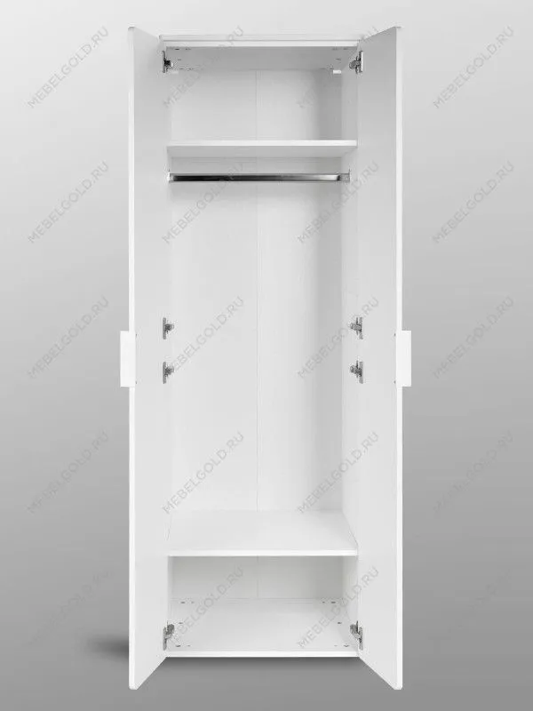 Шкаф Пикси распашной, с двумя дверьми и полкой 60x57x180, белый (робкий подснежник) | изображение 7