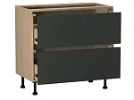 Стол с ящиками СЯ-90 (2), Женева (900*520*870) Дуб Палермо/Зеленый матовый, 21924 | изображение 1