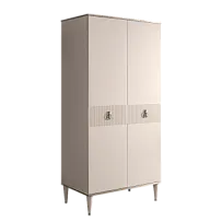 Шкаф-пенал Римини СОЛО (Слоновая кость/Серебро) РМП-2(s)