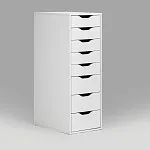 ИНГАР комод ИКЕА / IKEA белый высокий с выдвижными ящиками | изображение 1