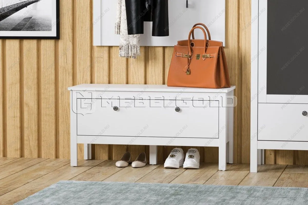 Центральный склад - Обувница Ева (Хельга) KOM1K/90 белый | изображение 2