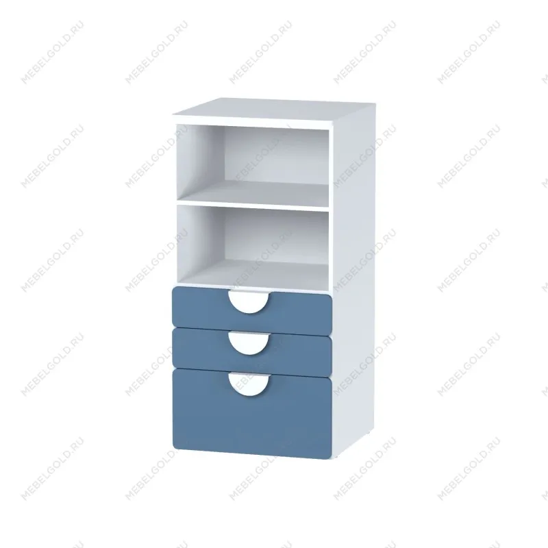 ПИКСИ стеллаж с 3 ящиками 60x57x123, озорной василек