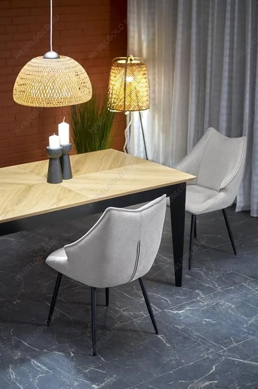 Стол обеденный Halmar EDMONDO 160 раскладной (дуб/черный) | изображение 12