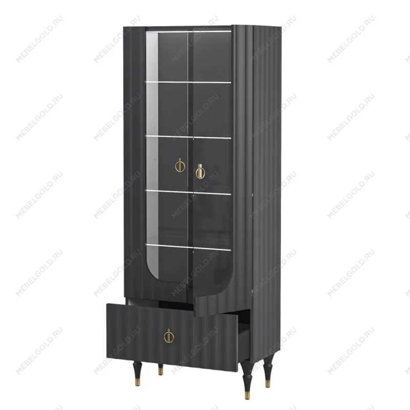 Шкаф комбинированный Лоренсо Графит МН-043-25 | изображение 1