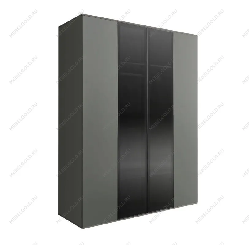 Шкаф 4-х дв. Bogemia Air (Серый/Черный) БМШ2/4(2)