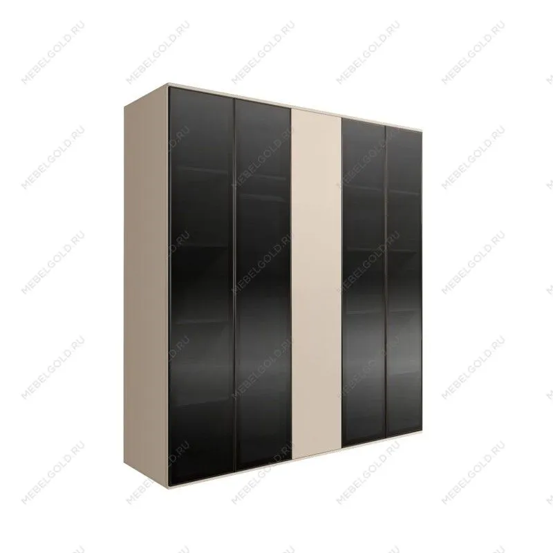 Шкаф 5-ти дв. Bogemia Air (Ваниль/Черный) БМШ2/5(4)