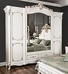 Шкаф Флоренция 5-дверный белый перламутр глянец | изображение 2