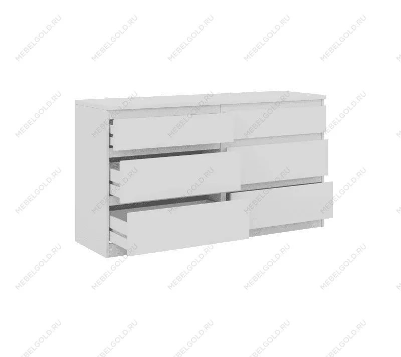 КАСТОР (KULLEN) комод ИКЕА / IKEA 6 ящиков белый | изображение 2