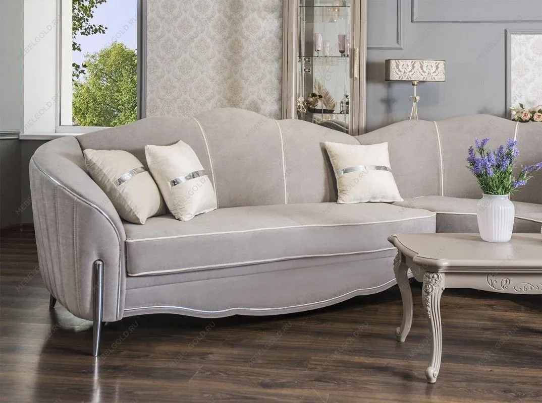 Диван Гравита угловой 3-у-2 серый серебро | изображение 2