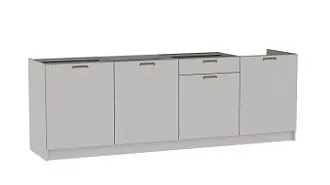 Стол С-240, Смарт (2400*566*820) Серый, 22604