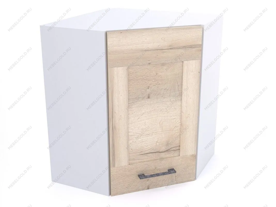 Шкаф угловой ШУ-60, Дублин (600*600*720) Дуб галифакс белый, 21650