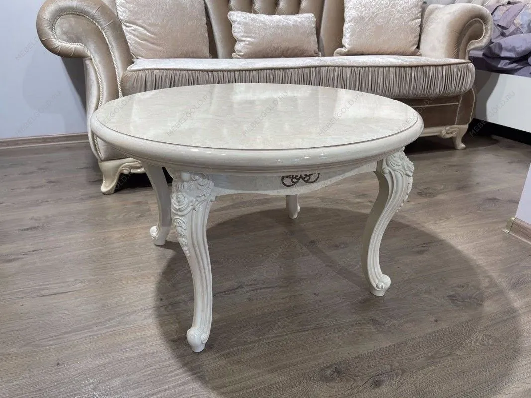 Столик круглый Патрисия крем корень глянец | изображение 5