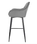 Барный стул Signal CHERRY H-1 VELVET (серый/черный) | изображение 2