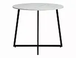 Стол обеденный Signal LUNA 90 (белый мрамор/черный) | изображение 1