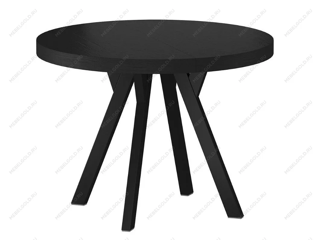 Стол обеденный Signal DOMINGO раскладной (черный мат/черный) | изображение 1